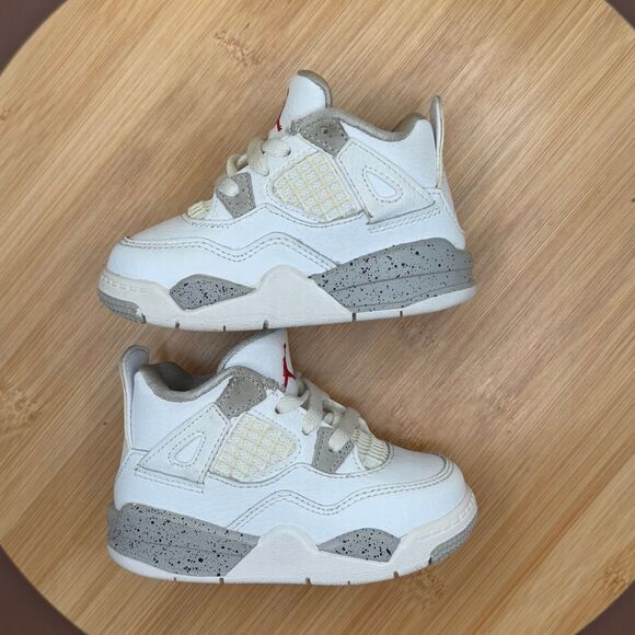 Jordan 4 Retro ‘White Oreo’ (TD) Size 5C - Picture 5 of 10